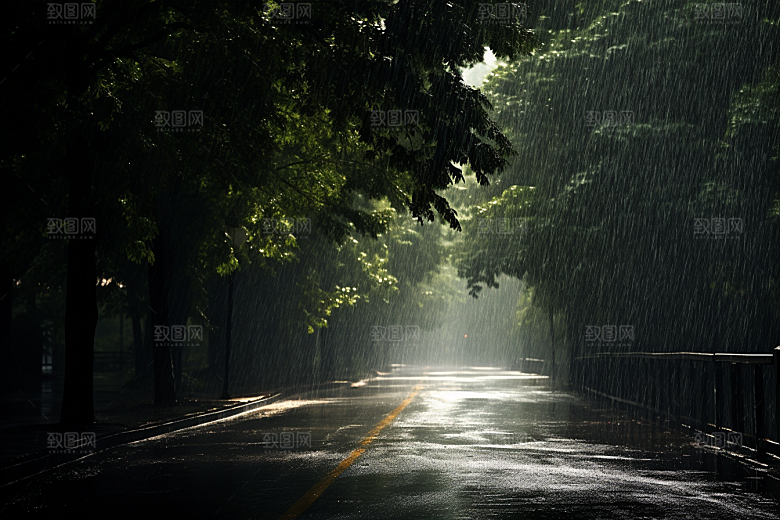 暴雨大雨高清摄影图