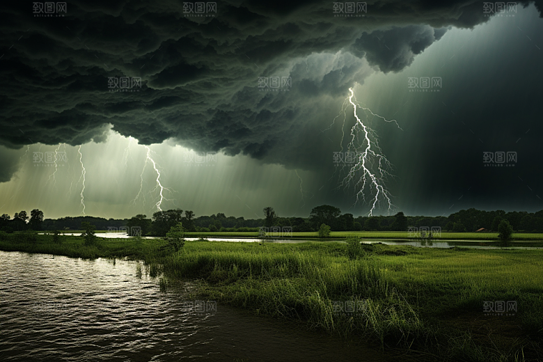 暴雨安静自然摄影图