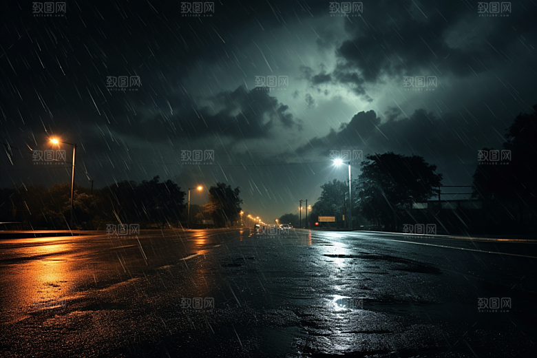 暴雨雨天大雨摄影图