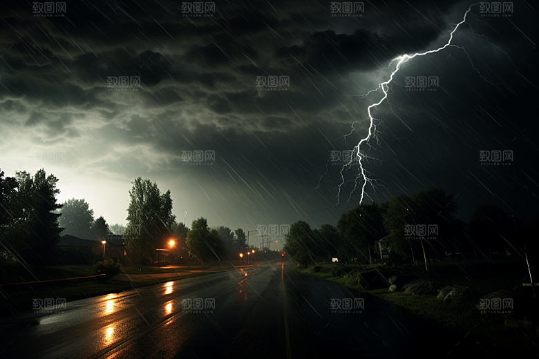 暴雨大雨高清摄影图