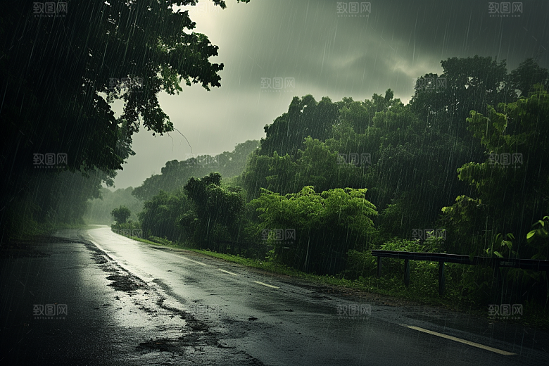 暴雨自然户外摄影图