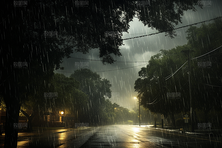 暴雨大雨雨天摄影图
