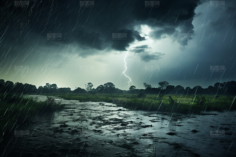 暴雨室外户外摄影图