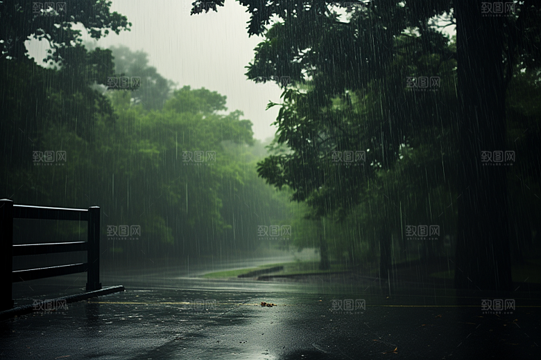 暴雨大雨高清摄影图