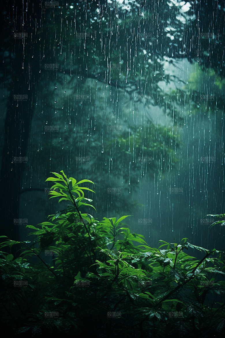 暴雨雨天室外摄影图