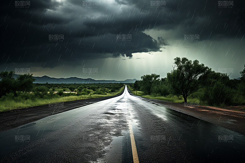 暴雨安静环境摄影图
