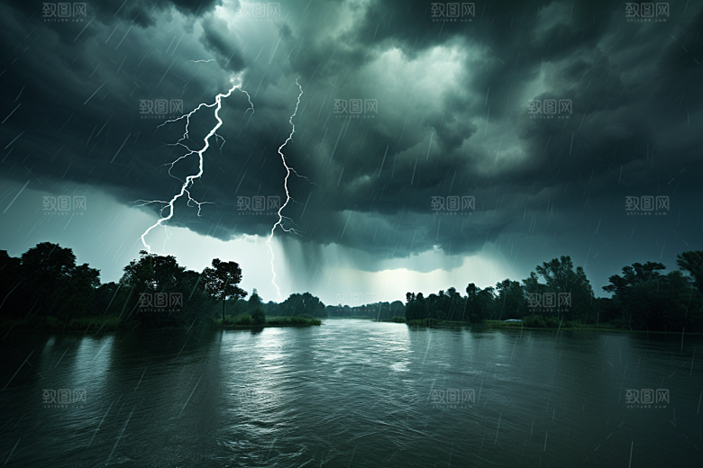 暴雨大雨安静摄影图