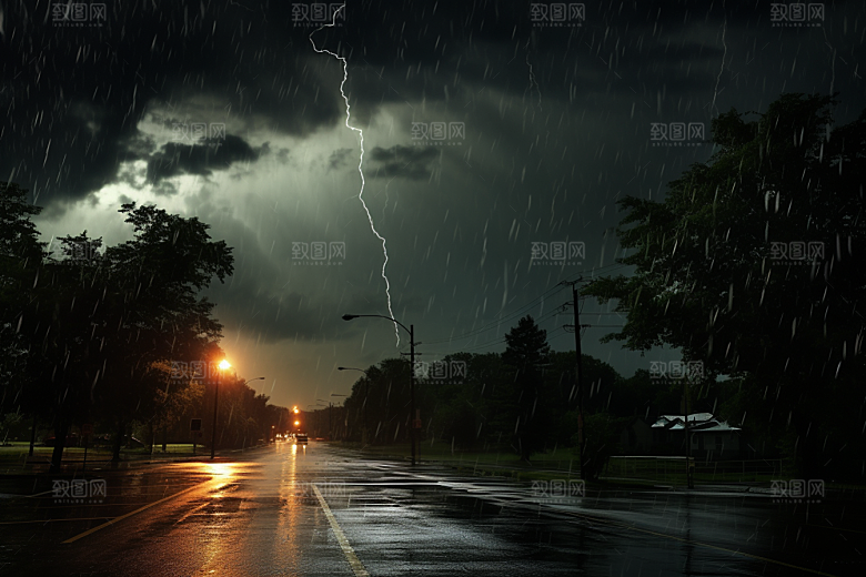 暴雨下雨大雨摄影图