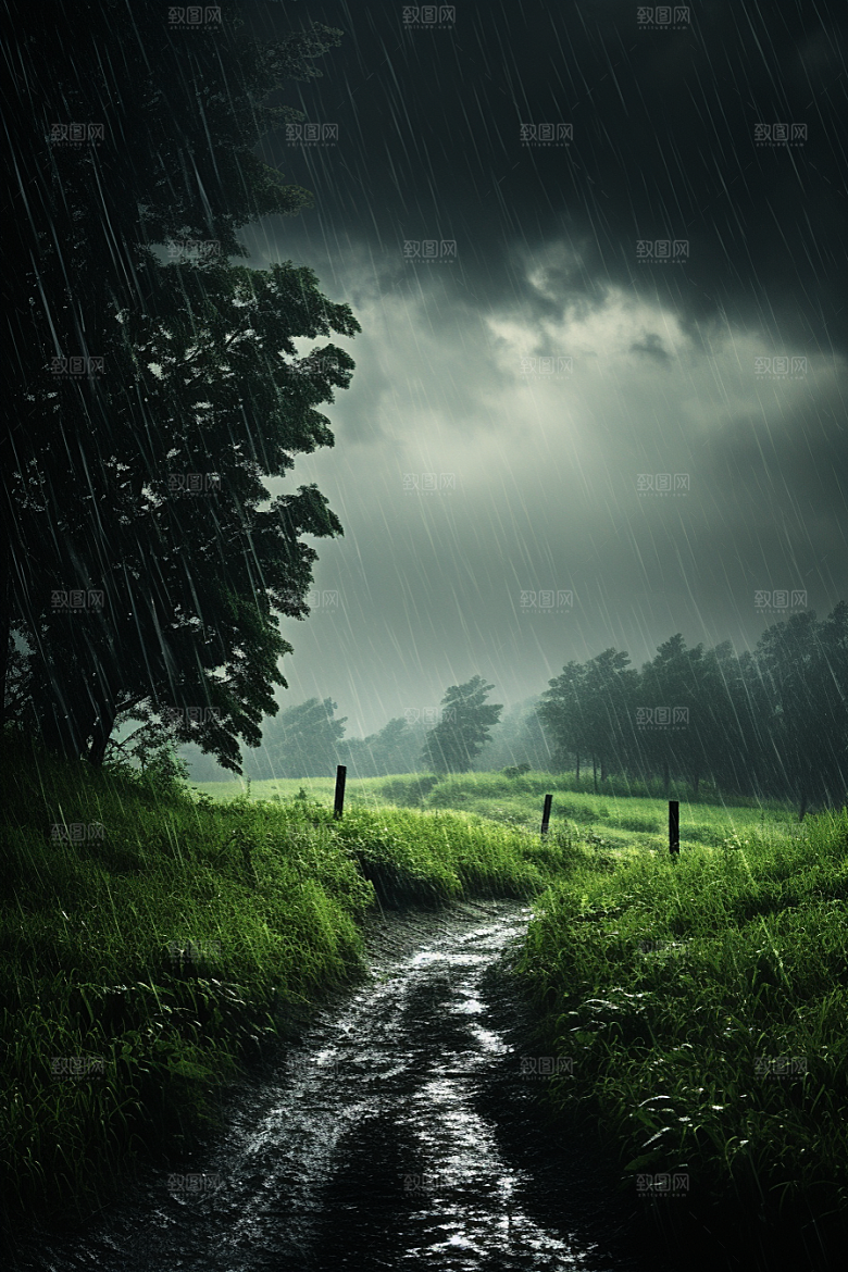 暴雨安静环境摄影图