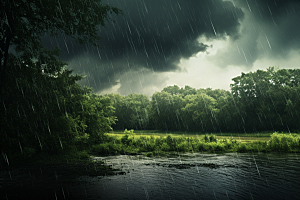 暴雨环境安静摄影图