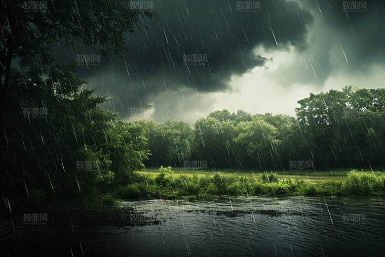 暴雨环境安静摄影图