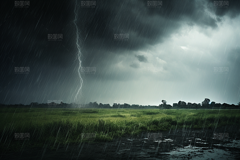 暴雨大雨环境摄影图