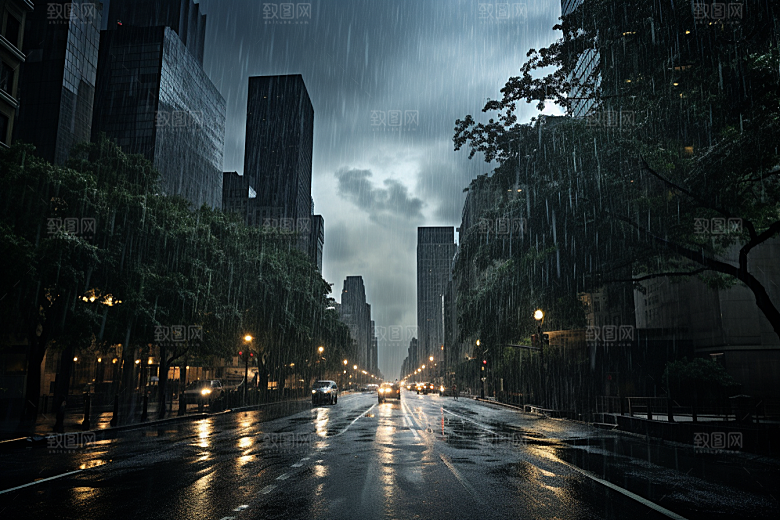 暴雨高清环境摄影图