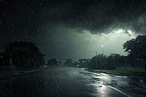 暴雨下雨环境摄影图