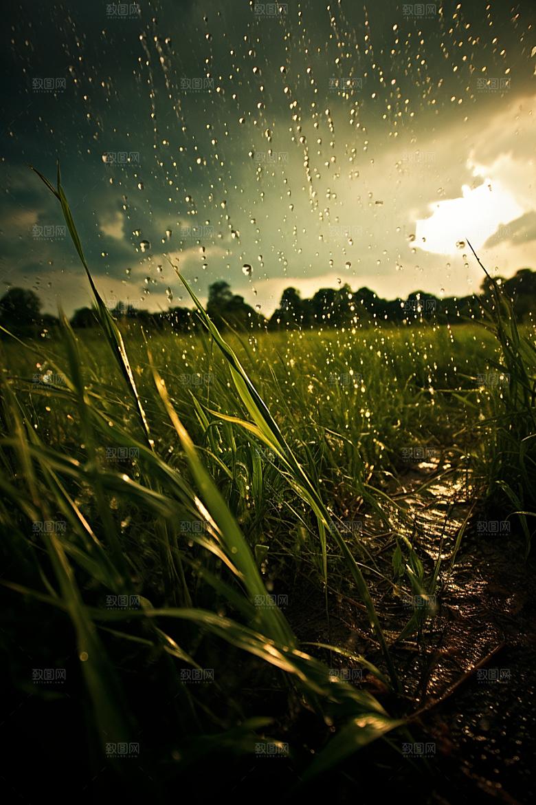 暴雨高清大雨摄影图