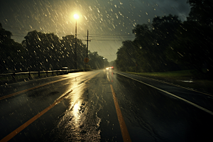 暴雨室外雨天摄影图