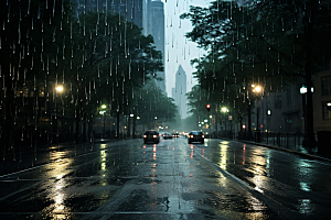 暴雨环境自然摄影图