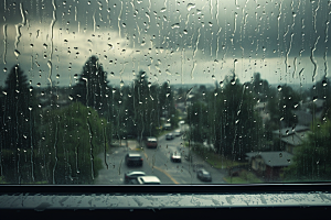 暴雨下雨安静摄影图