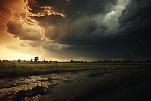暴雨安静大雨摄影图
