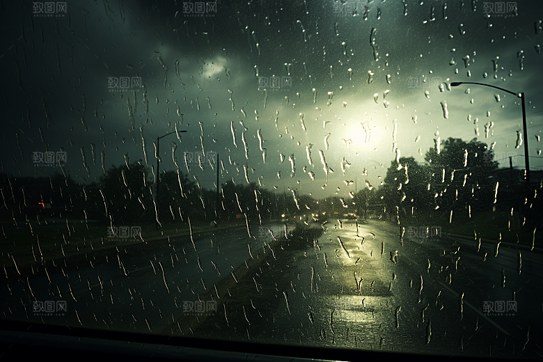 暴雨环境安静摄影图