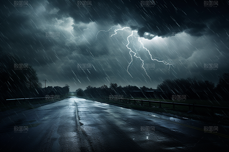 暴雨安静自然摄影图