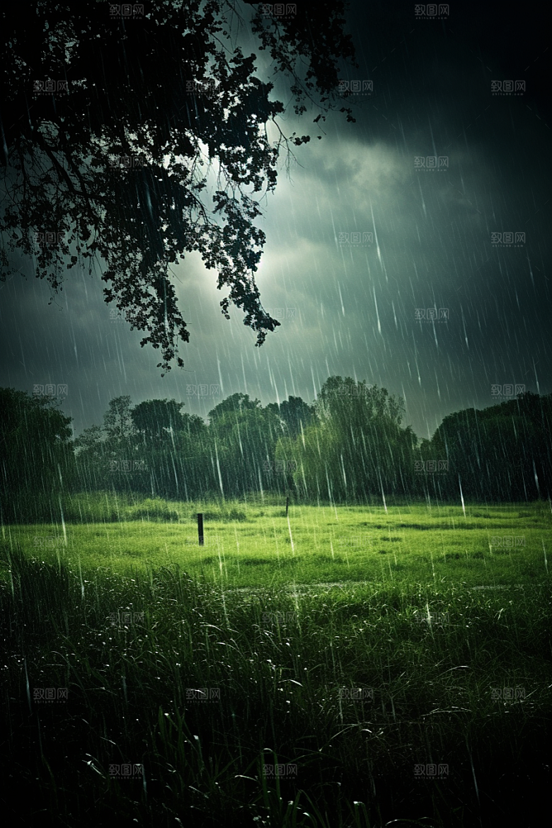 暴雨雨天雨夜摄影图