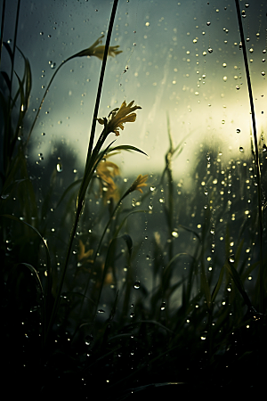 暴雨室外环境摄影图