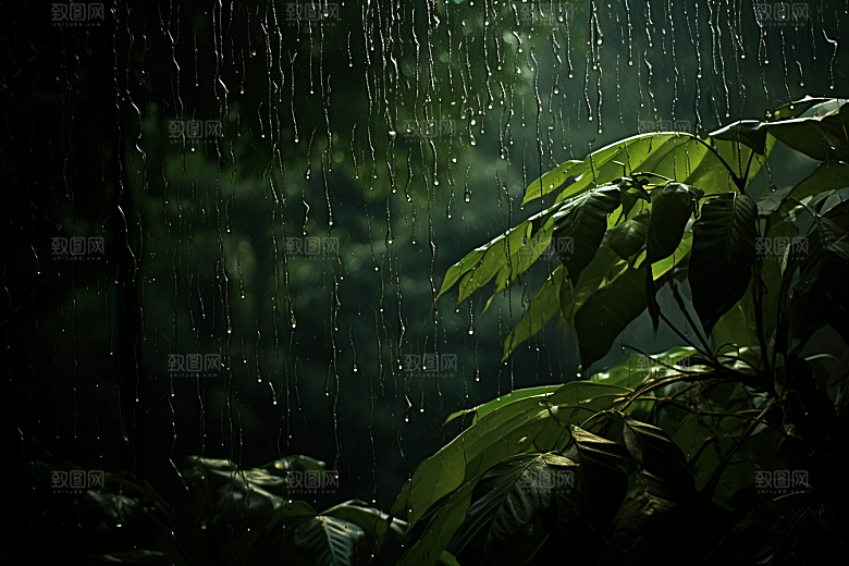 暴雨户外安静摄影图