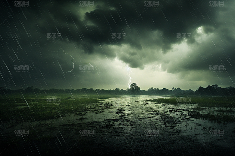 暴雨安静自然摄影图