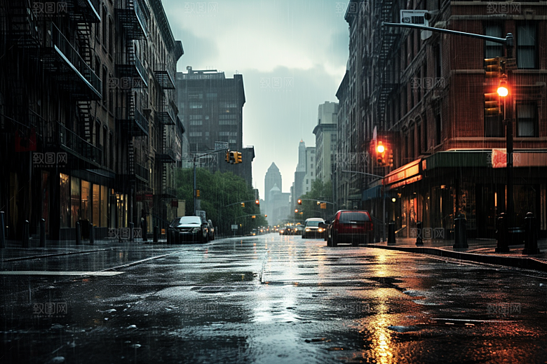 暴雨大雨雨天摄影图