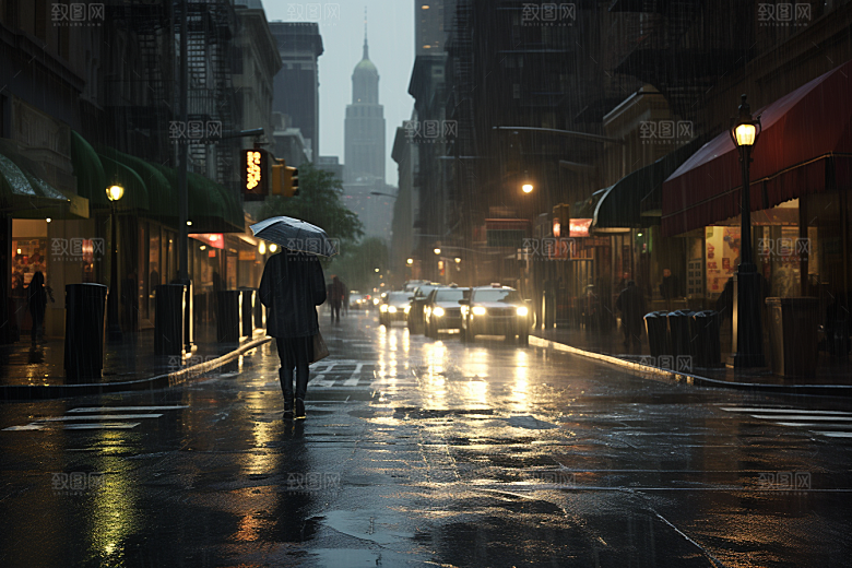 暴雨环境户外摄影图