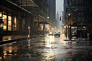暴雨安静室外摄影图