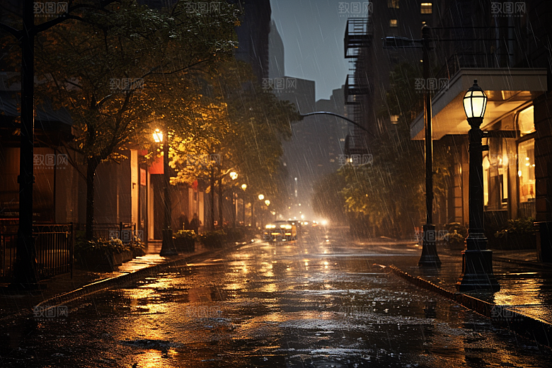 暴雨户外自然摄影图
