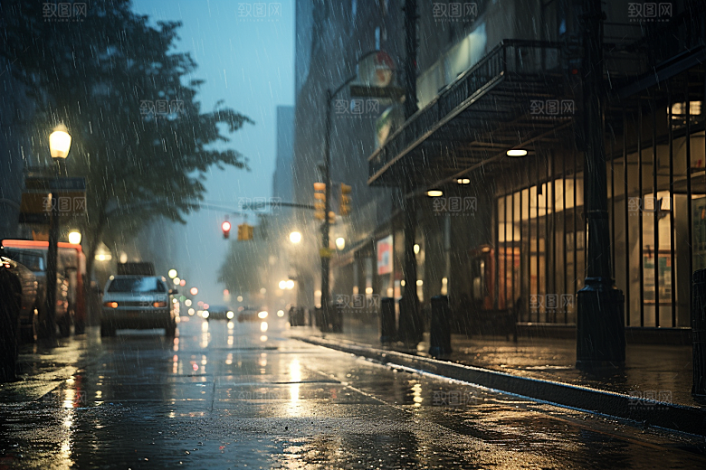 暴雨户外高清摄影图