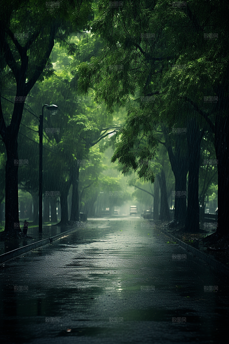 暴雨安静环境摄影图