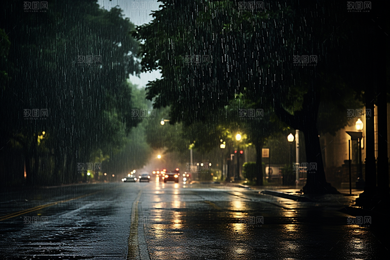 暴雨安静自然摄影图