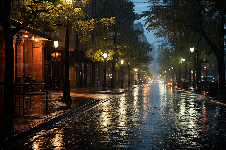 暴雨环境高清摄影图