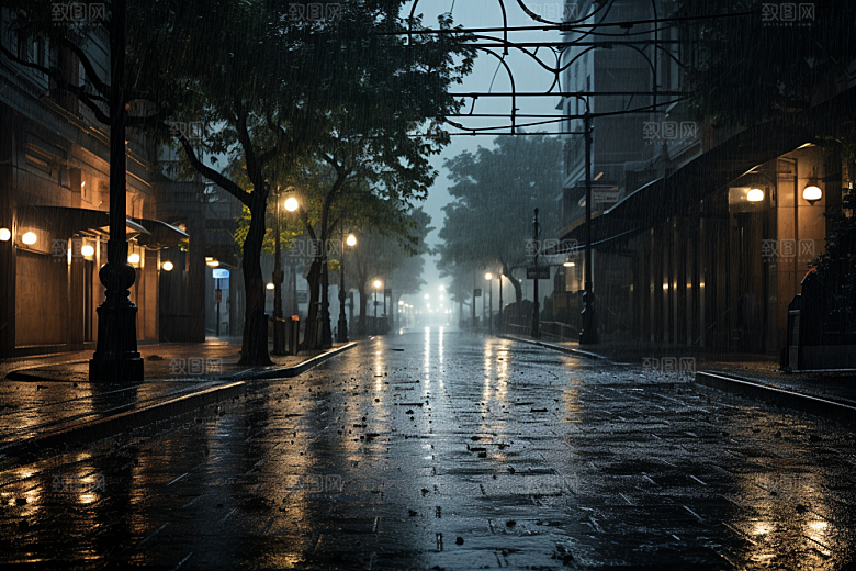 暴雨雨天大雨摄影图