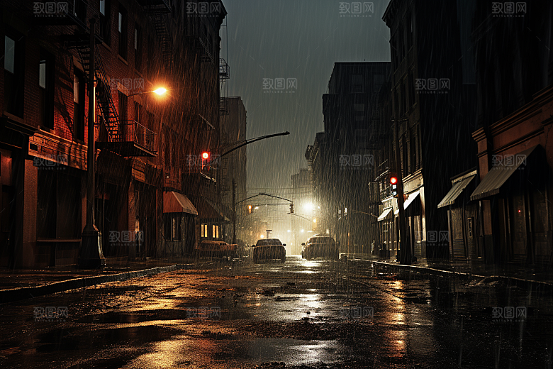 暴雨户外室外摄影图