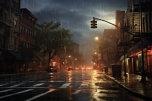 暴雨环境户外摄影图