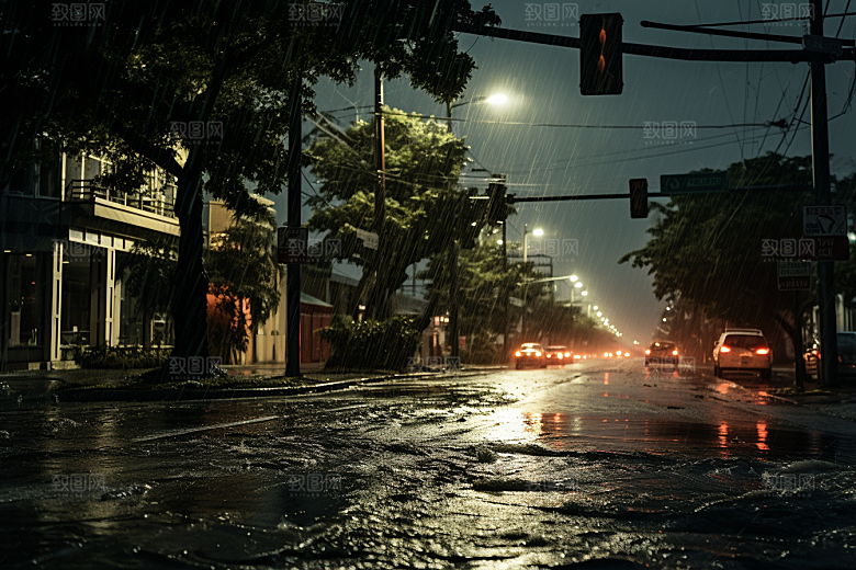 暴雨大雨高清摄影图