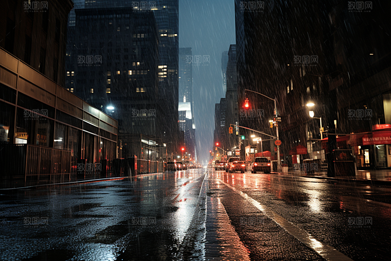 暴雨安静户外摄影图