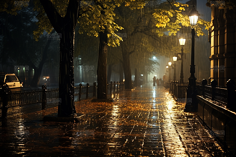 暴雨环境高清摄影图