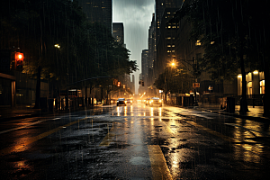 暴雨户外安静摄影图