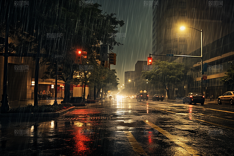 暴雨室外自然摄影图