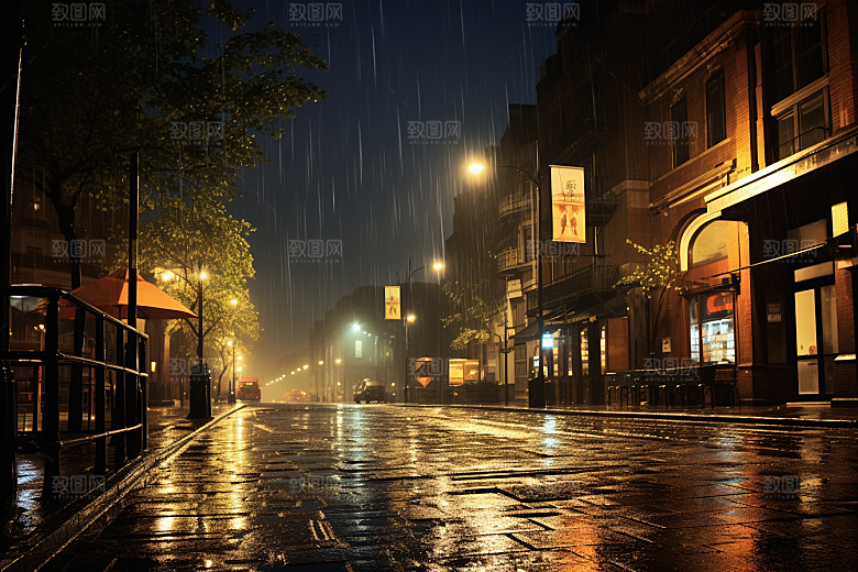 暴雨下雨雨天摄影图