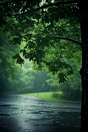 暴雨下雨雨夜摄影图