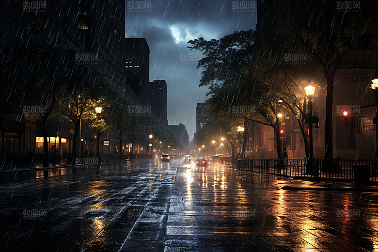 暴雨雨天室外摄影图