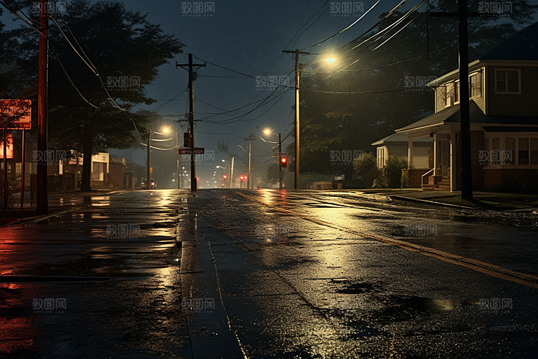 暴雨室外大雨摄影图