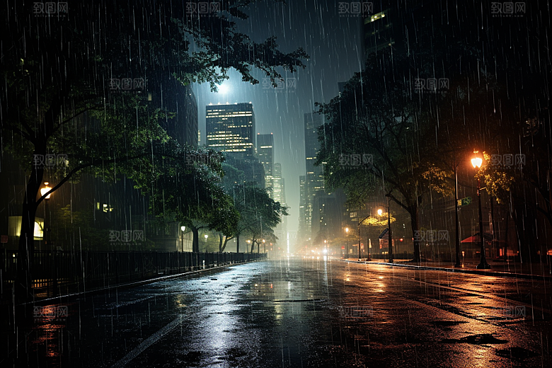 暴雨安静户外摄影图
